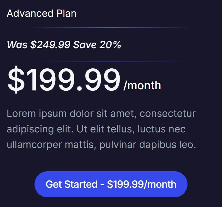 monthly advanced pricing