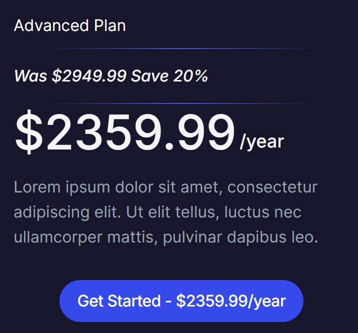 annual advanced pricing