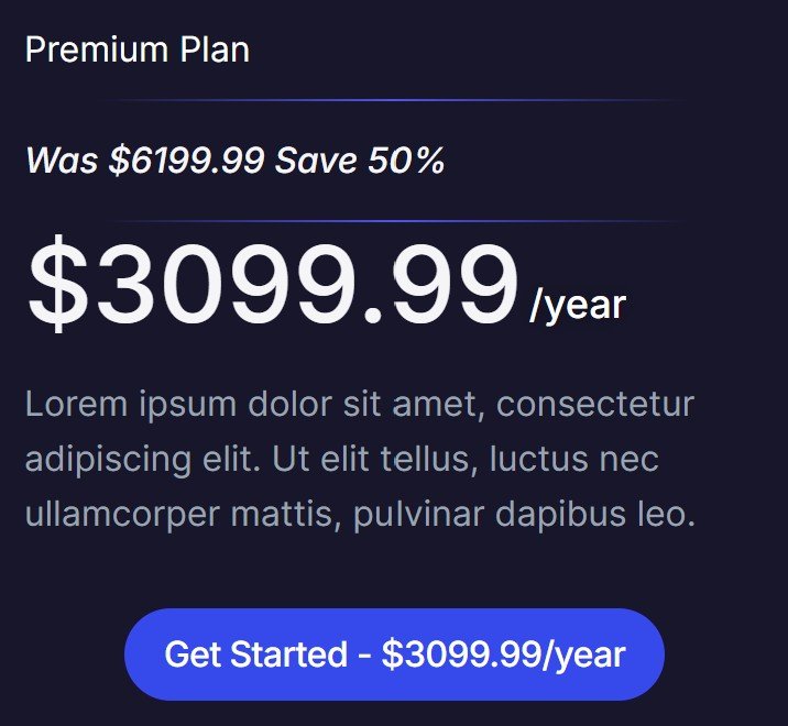 annual premium pricing
