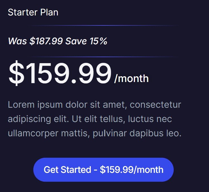monthly starter pricing