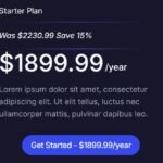 Annual starter pricing